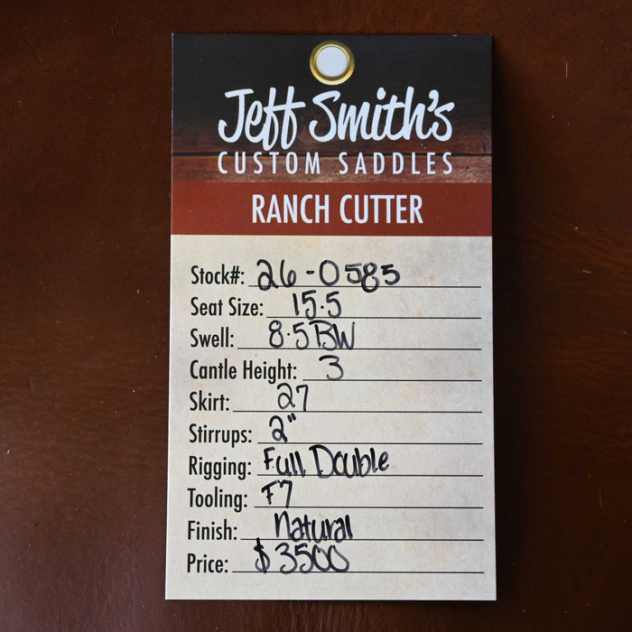 15.5" JEFF SMITH BUSTER WELCH RANCH CUTTER SADDLE