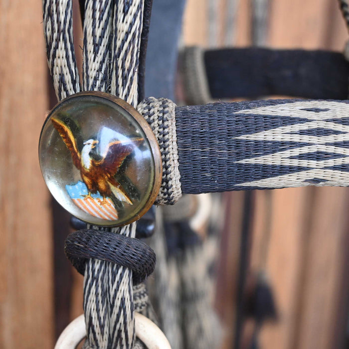 Beautiful Prison Made in Deer Lodge MT. w/ Eagle Rosettes Bridle Rig Collectibles Deer Lodge Prison
