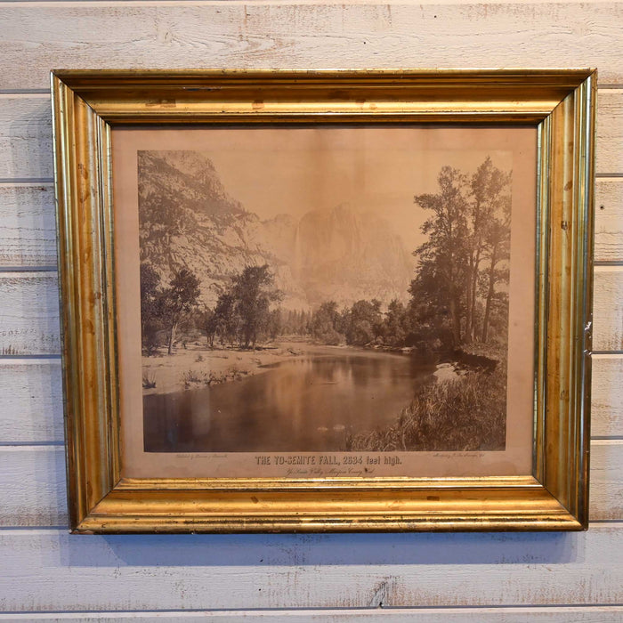 Original 1863 Stereograph of Yosemite Falls by Charles Leander Weed