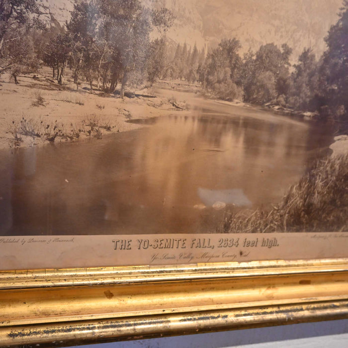 Original 1863 Stereograph of Yosemite Falls by Charles Leander Weed