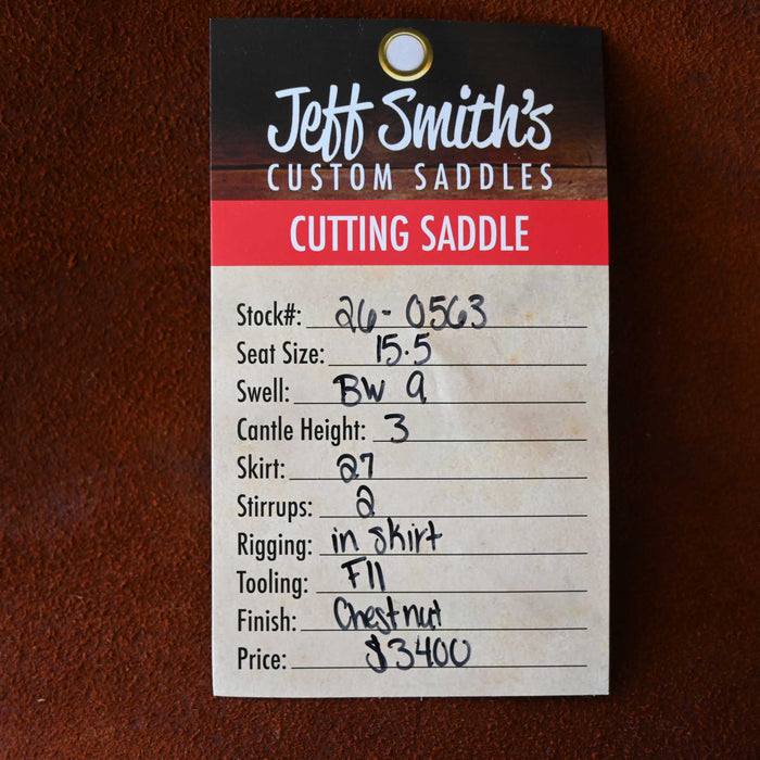15.5" JEFF SMITH BUSTER WELCH CUTTING SADDLE