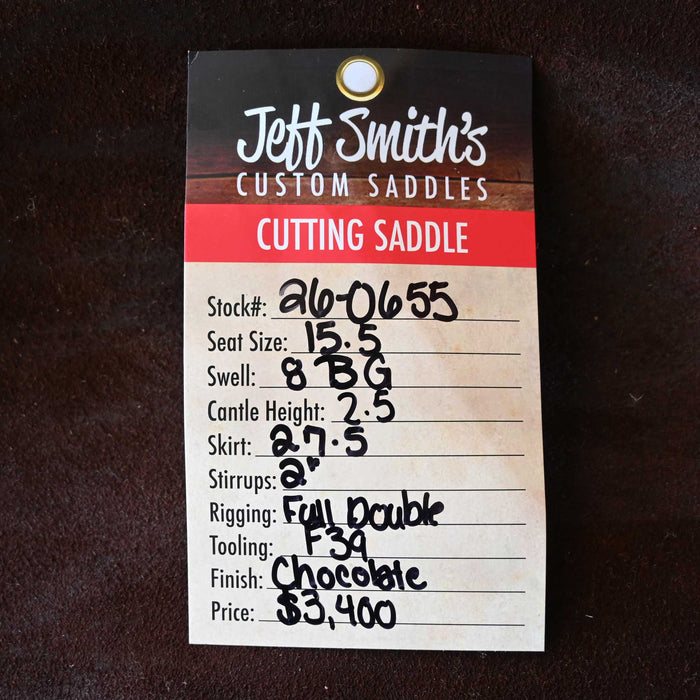 15.5" JEFF SMITH BEAU GALYEAN CUTTING SADDLE