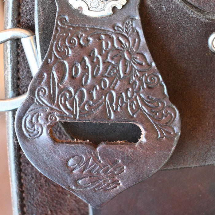 14" USED DOUBLE J POZZI PRO BARREL SADDLE