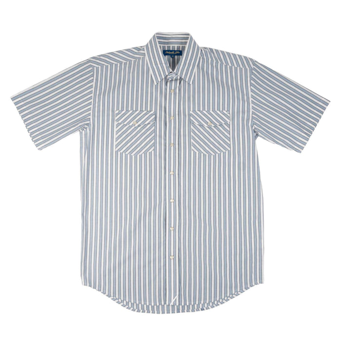 Panhandle Slim Men's Blue Stripe Pearl Snap Western Shirt MEN - Clothing - Shirts - Short Sleeve Panhandle