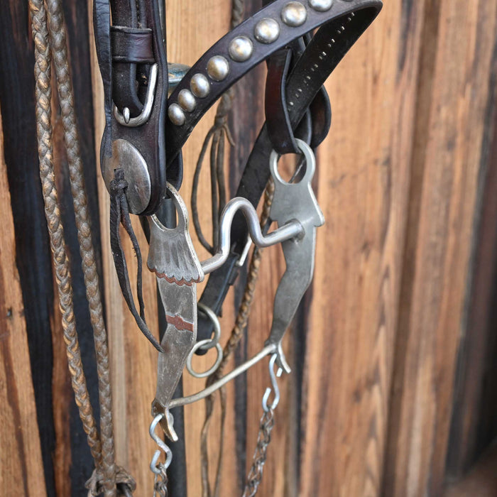 Vintage Leather with Studs Bridle Rig and a Lady Leg Bit Collectibles Misc