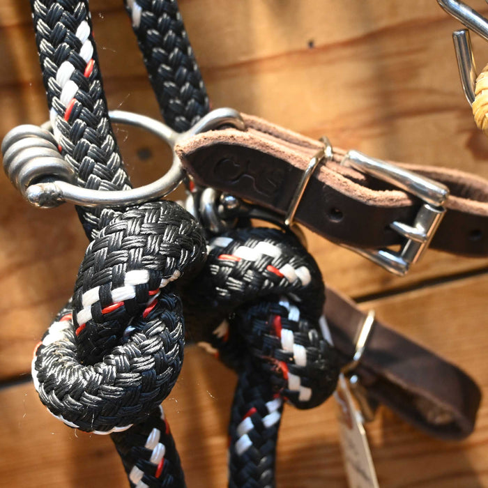 CHS "NEW" Ship Rope Draw Reins with Sliding Rings Tack - Reins Cow Horse Supply
