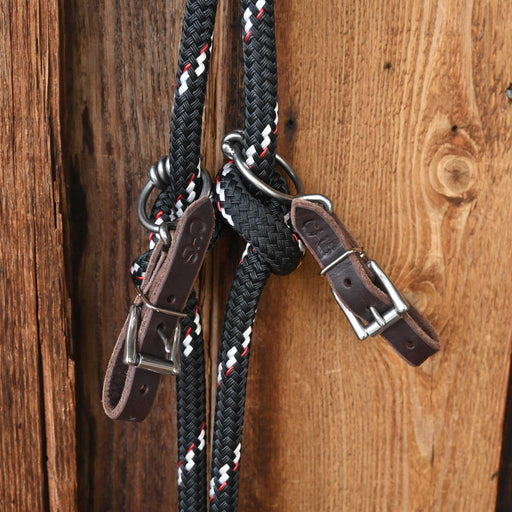 CHS "NEW" Ship Rope Draw Reins with Sliding Rings Tack - Reins Cow Horse Supply