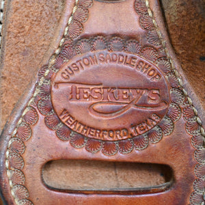 15" USED TESKEY'S ROPING SADDLE