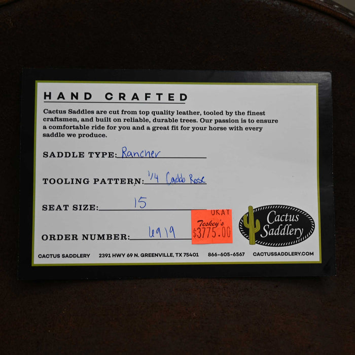 15" CACTUS RANCH SADDLE