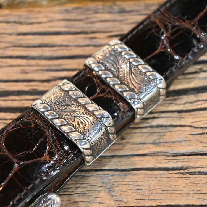 Early Keyston Bro's 4pc. Belt Buckle Set w/14k Gold