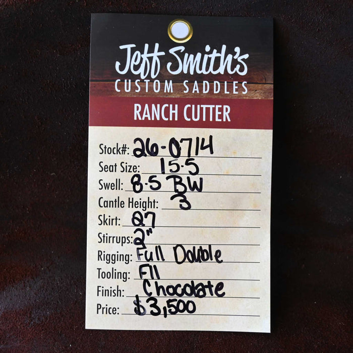 15.5" JEFF SMITH BUSTER WELCH RANCH CUTTER SADDLE