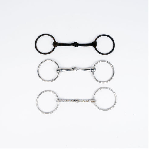 Used Assorted Snaffle Bit Bundle Set of 3 Sale Barn Misc