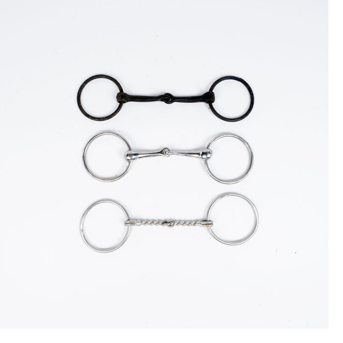 Used Assorted Snaffle Bit Bundle Set of 3 Sale Barn Misc