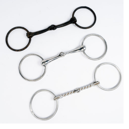 Used Assorted Snaffle Bit Bundle Set of 3 Sale Barn Misc