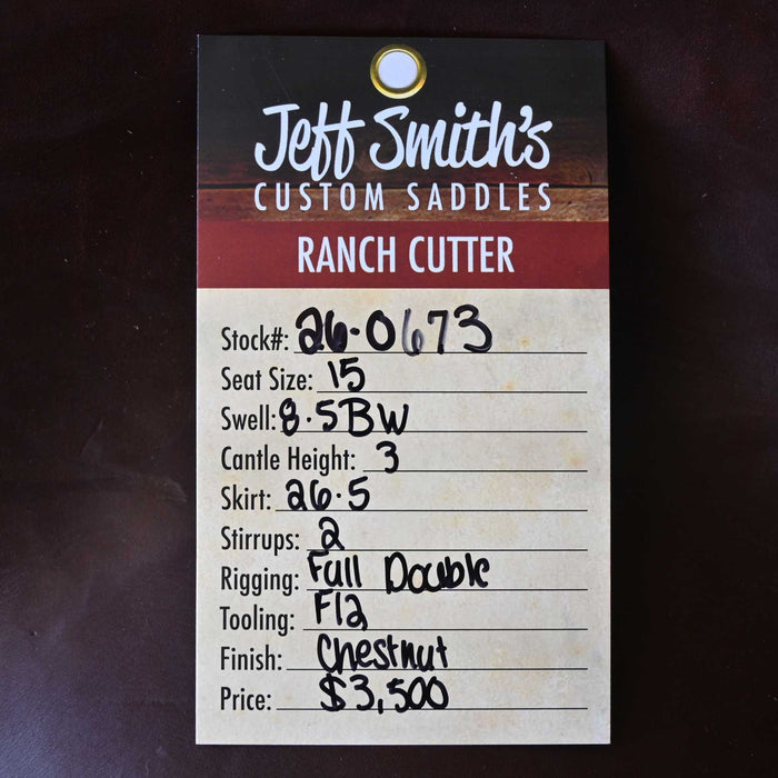 15" JEFF SMITH BUSTER WELCH RANCH CUTTER SADDLE