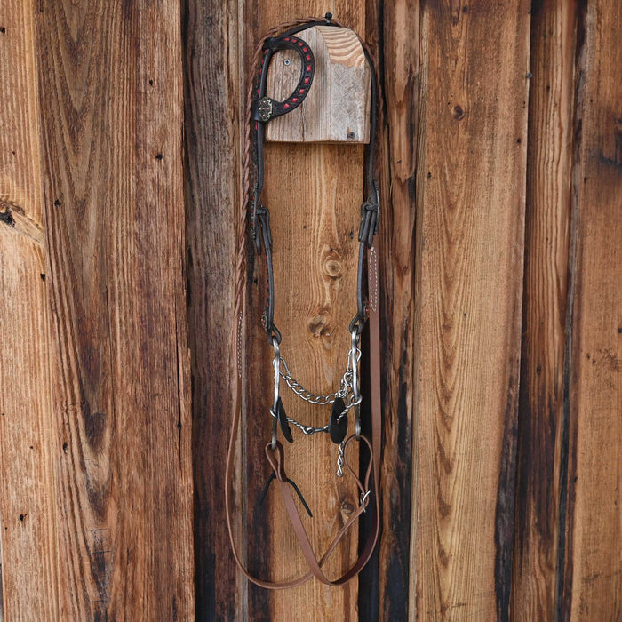 Classic Equine Twisted Wire Dogbone Bridle Rig w/Single Ear Headstall