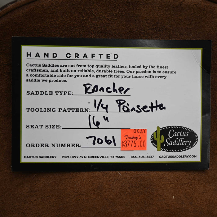 16" CACTUS RANCH SADDLE