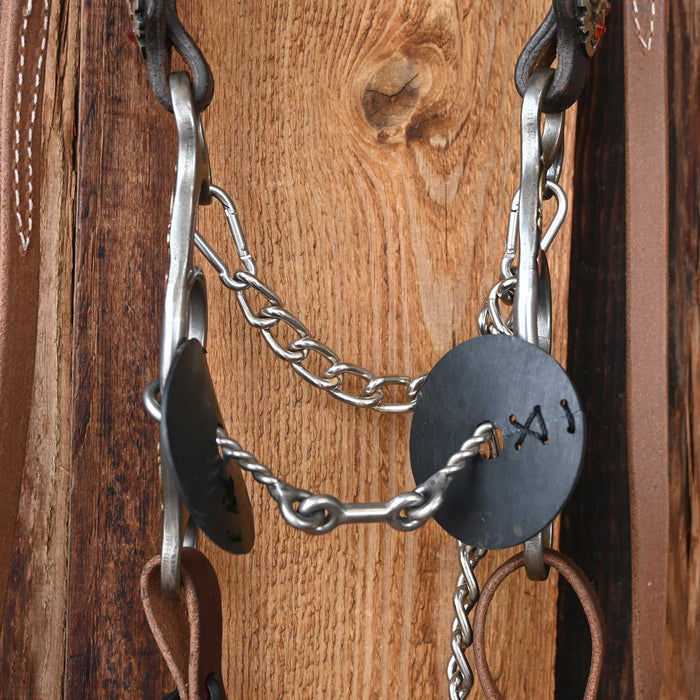 Classic Equine Twisted Wire Dogbone Bridle Rig w/Single Ear Headstall