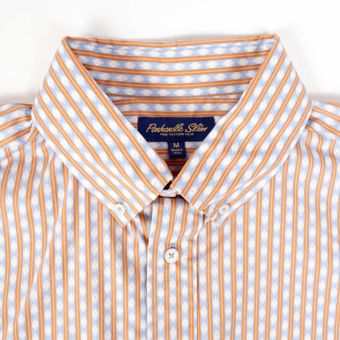 Panhandle Slim Men's Rust Aztec Stripe Button Down Shirt MEN - Clothing - Shirts - Long Sleeve Panhandle