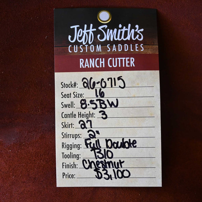 16" JEFF SMITH BUSTER WELCH RANCH CUTTER SADDLE