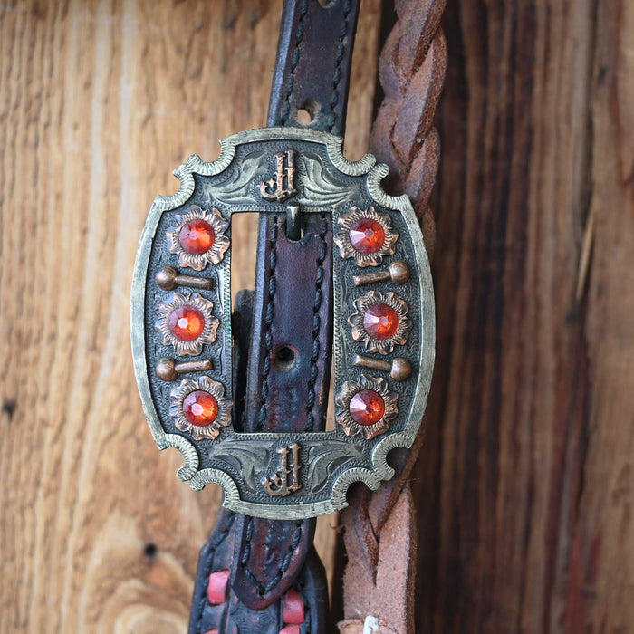 Classic Equine Twisted Wire Dogbone Bridle Rig w/Single Ear Headstall