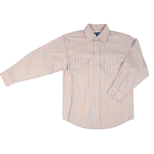 Panhandle Slim Boy's Rust Aztec Stripe Pearl Snap Shirt KIDS - Boys - Clothing - Shirts - Long Sleeve Shirts Panhandle