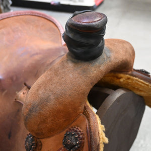 14" USED DIAMOND D ROPING SADDLE Saddles Diamond D Saddlery