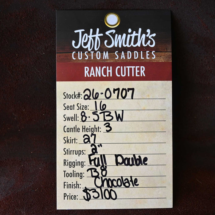 16" JEFF SMITH BUSTER WELCH RANCH CUTTER SADDLE