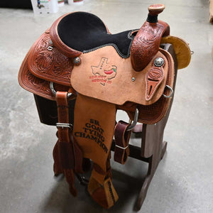 14" USED TESKEY'S ROPING SADDLE Saddles TESKEY'S SADDLERY LLC   