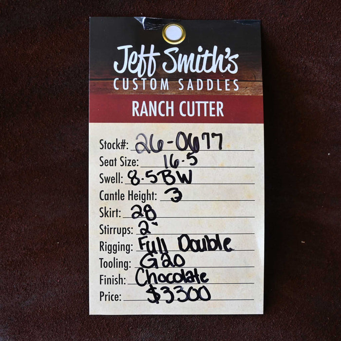 16.5" JEFF SMITH BUSTER WELCH RANCH CUTTER SADDLE
