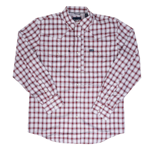 Wrangler Men's Plaid Pearl Snap Shirt MEN - Clothing - Shirts - Long Sleeve Wrangler
