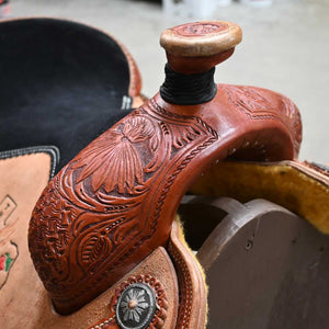 14" USED TESKEY'S ROPING SADDLE Saddles TESKEY'S SADDLERY LLC   