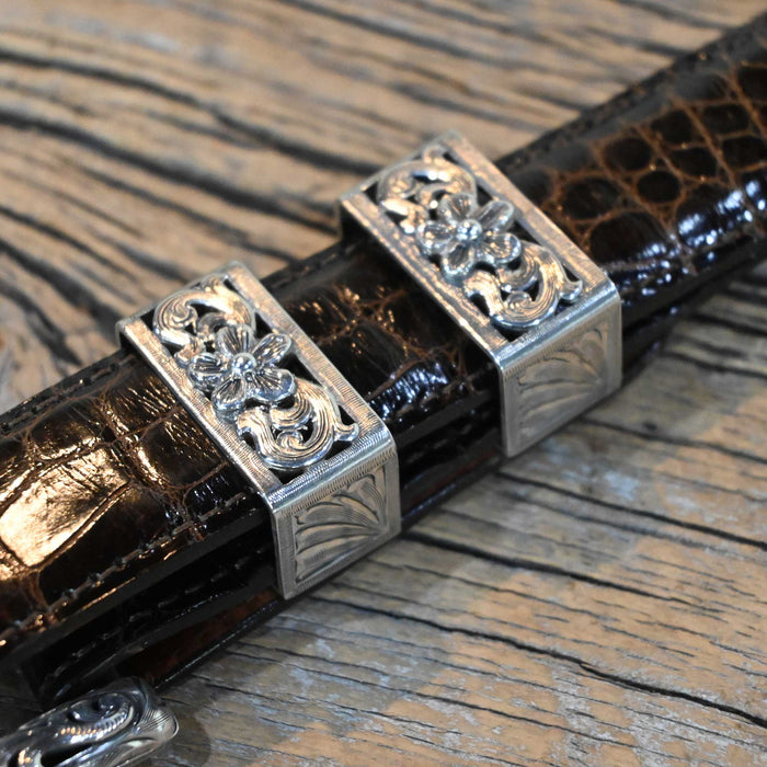 Harry Hudson 4pc. Filigree Belt Buckle Set