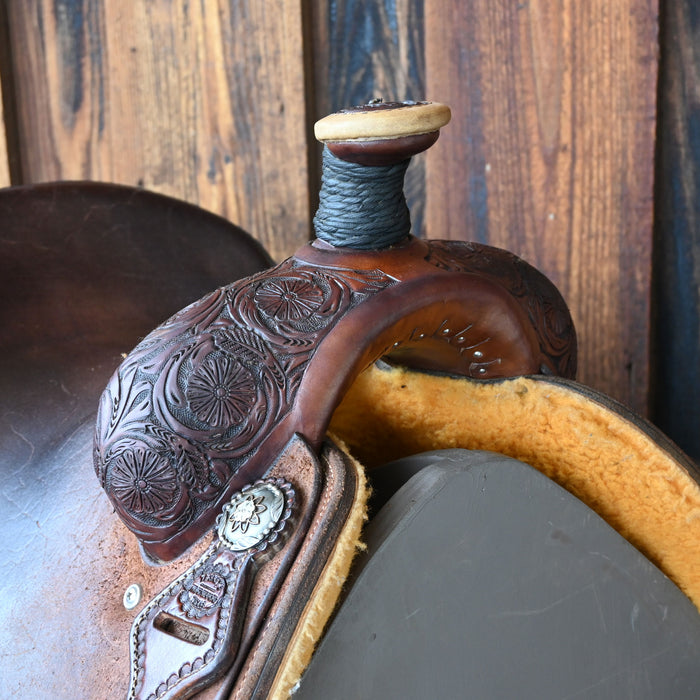 13.5" USED TESKEY'S TEAM ROPING SADDLE Saddles - Used Teskey's Saddlery