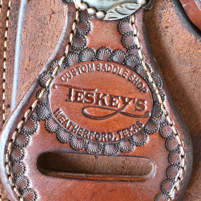 13.5" USED TESKEY'S TEAM ROPING SADDLE Saddles - Used Teskey's Saddlery