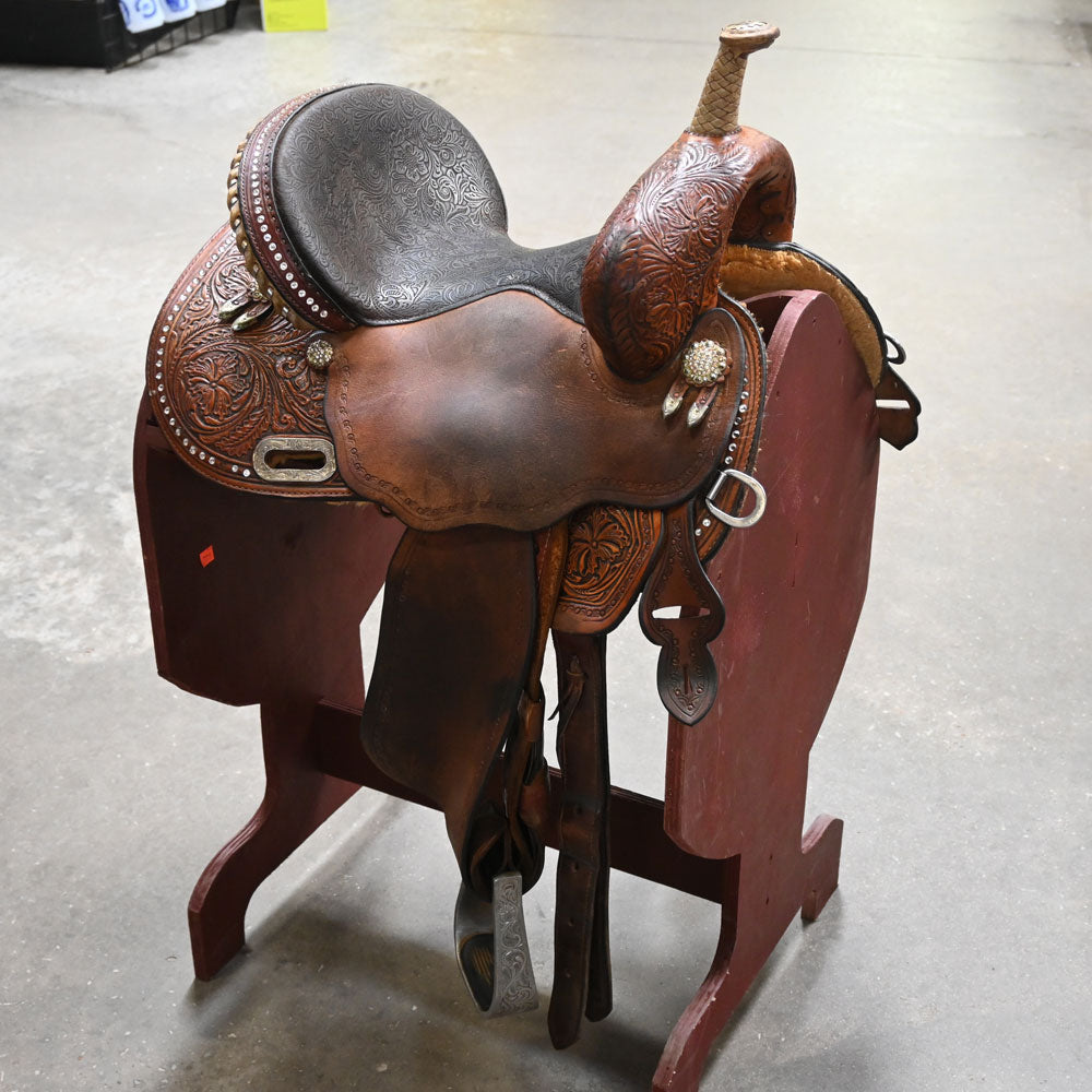 14" USED CIRCLE Y BARREL SADDLE