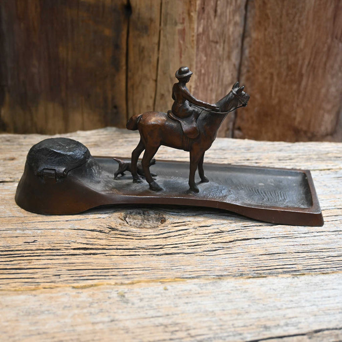 1920's Hunting English Woman Inkwell