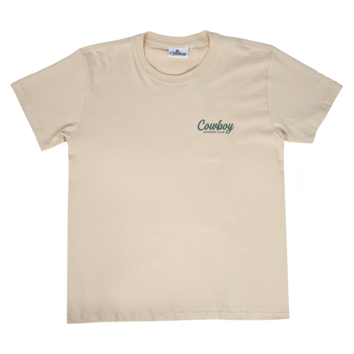 Cowboy Country Club Cursive Club Tee - Cream MEN - Clothing - T-Shirts & Tanks Cowboy Country Club