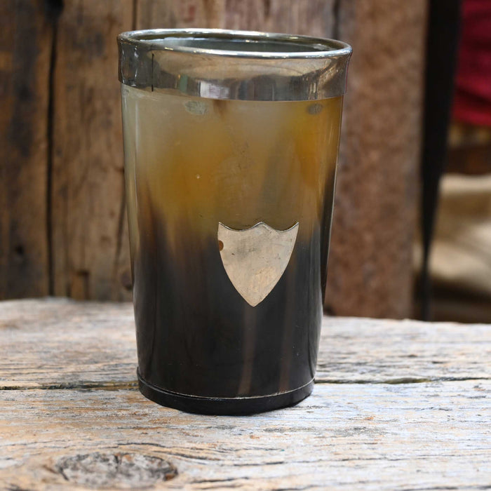 Vintage Horn Carved Dice Cup