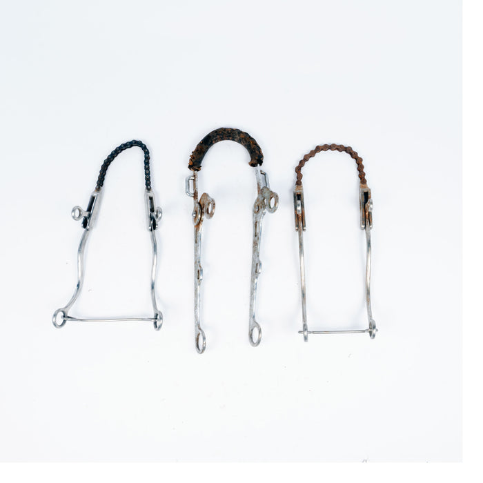 Used Assorted Hackamore Bit Bundle Set Of 3 Sale Barn Misc