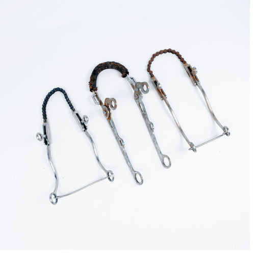 Used Assorted Hackamore Bit Bundle Set Of 3 Sale Barn Misc