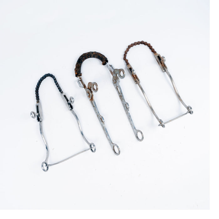 Used Assorted Hackamore Bit Bundle Set Of 3 Sale Barn Misc