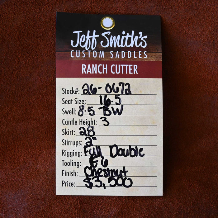 16.5" JEFF SMITH BUSTER WELCH RANCH CUTTER SADDLE