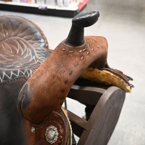 13.5" USED ED & MARTHA WRIGHT BARREL SADDLE Saddles Ed & Martha Wright