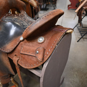 13.5" USED ED & MARTHA WRIGHT BARREL SADDLE Saddles Ed & Martha Wright