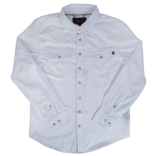 Rock & Roll Denim Men's Tek Pearl Snap Shirt - White MEN - Clothing - Shirts - Long Sleeve Panhandle