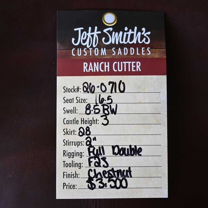 16.5" JEFF SMITH BUSTER WELCH RANCH CUTTER SADDLE