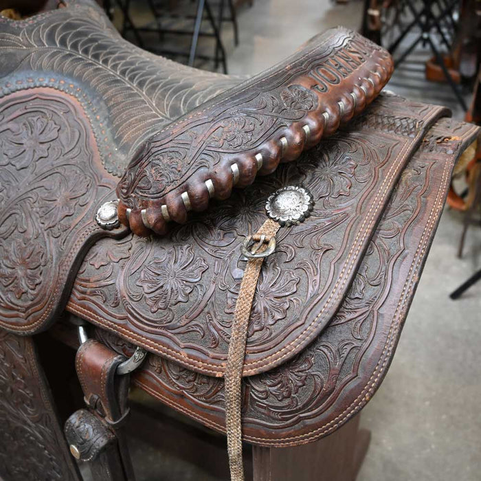 14.5" USED JOHN BOYD ROPING SADDLE Saddles - Used Boyd's Saddle Shop