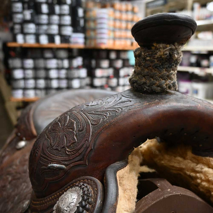 14.5" USED JOHN BOYD ROPING SADDLE Saddles - Used Boyd's Saddle Shop