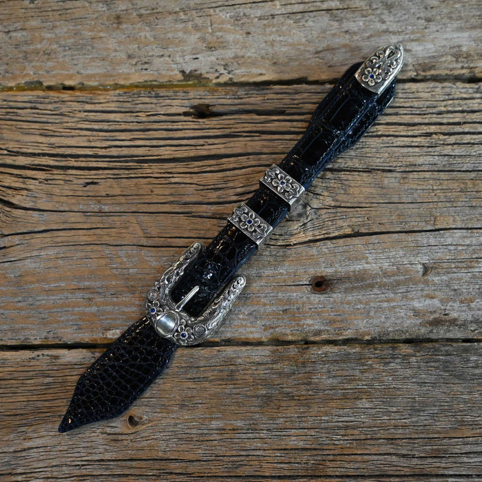 Harry Hudson 4pc. Ranger Belt Buckle Set w/Sapphire Stones